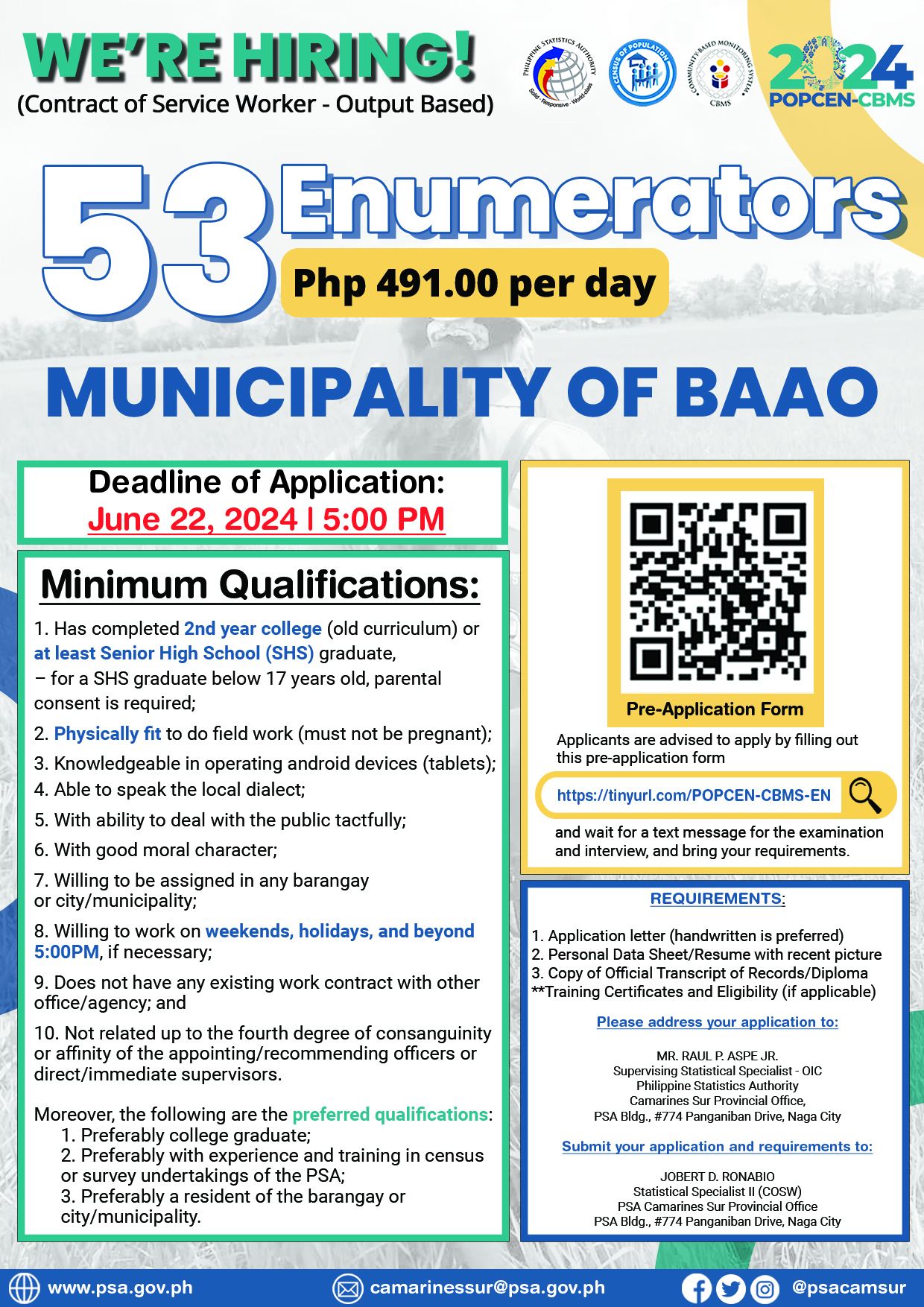 WE'RE HIRING! - Contract of Service Worker - Output Based