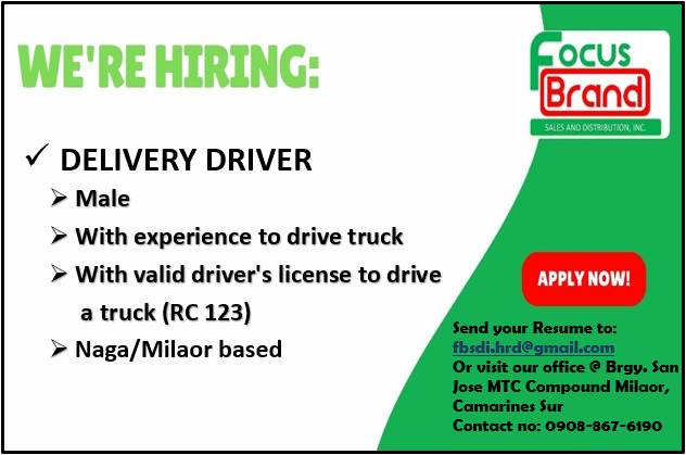 FOCUS BRAND SALES AND DISTRIBUTION JOB HIRING!!!