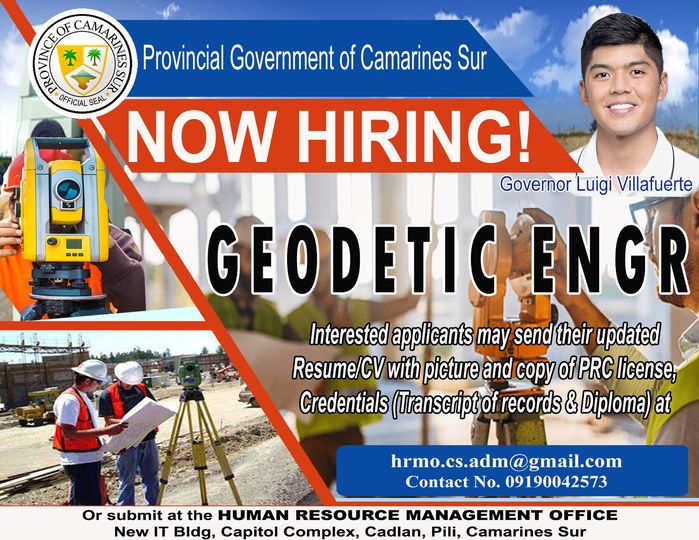 HIRING GEODETIC ENGR