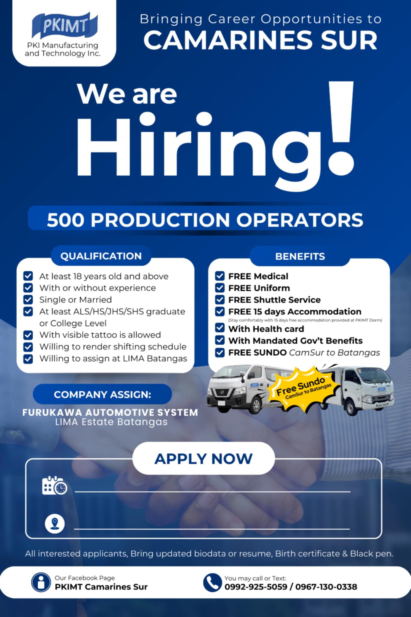 LRA - PKI Manufacturing and Technology, Inc.